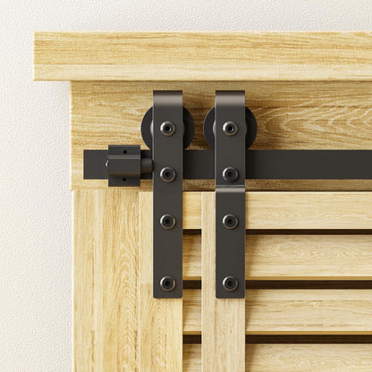 TOIMIOTOIM 5.5FT Cabinet Bypass Mini Sliding Barn Door Hardware Kit for 4 Doors, Super Mini Closet Door Track Set, Apply for Storage Window TV Stand Closet(No Cabinet)