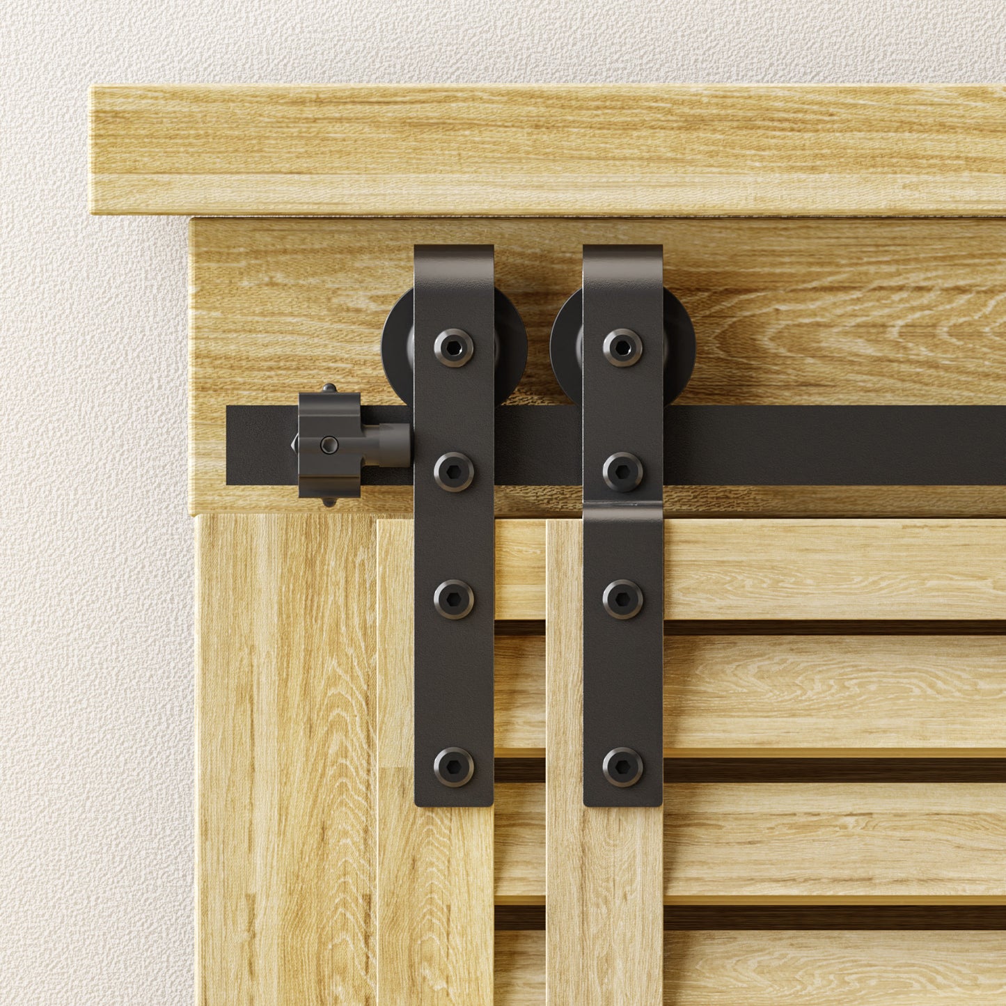 7FT Cabinet Bypass Mini Sliding Barn Door Hardware Kit for 4 Doors, Super Mini Closet Door Track Set, Apply for Storage Window TV Stand Closet (No Cabinet)