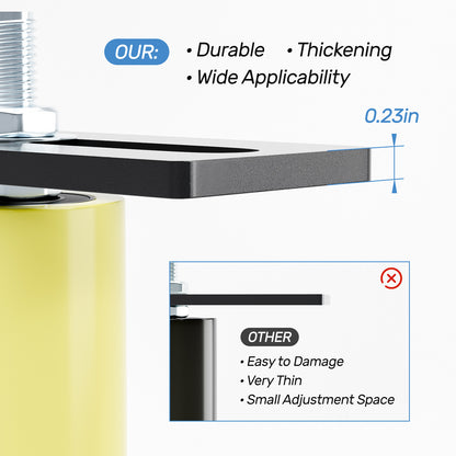 Heavy Duty Slide Gate Guide Roller 3" Sliding Gate Roller L Rear Post Bracket, Iron Gate Guide Wheel Pulley, Adjustable Bolts Slide Gate Support Assembly for Sliding Rolling Gates
