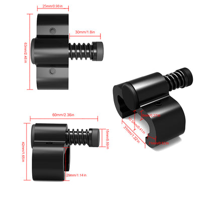 Sliding Barn Door Stopper Rail Stop for Single or Double Barn Doors Top Flat Track Middle Both End, Adjustable Fits 1.57in/40mm Width Track, Black 1 Pair