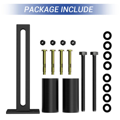 Adjustable Slide Gate Guide Roller,Heavy Duty 3" Thickening Sliding Gate Support Assembly, Iron Gate Guide Wheel Pulley, Adjustable Up to 4" for Sliding Rolling Gates