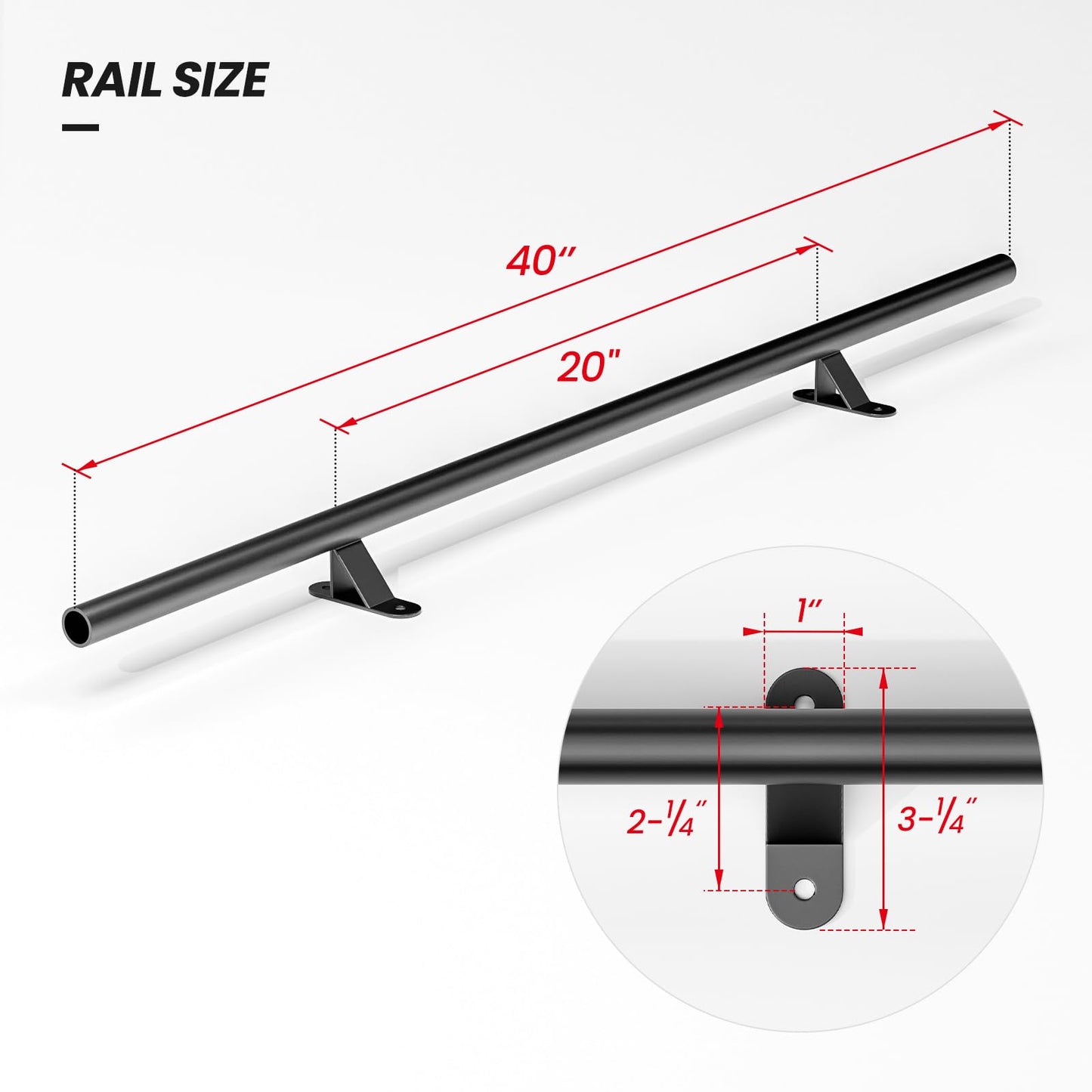 Rolling Library Ladder Hardware Kit, 3.3FT Round Tube Track Sliding Library Ladder Hardware Kit, Floor Rollers with Brake, Rolling Ladder Hardware Kit for Library, Bookshelf (No Ladder)