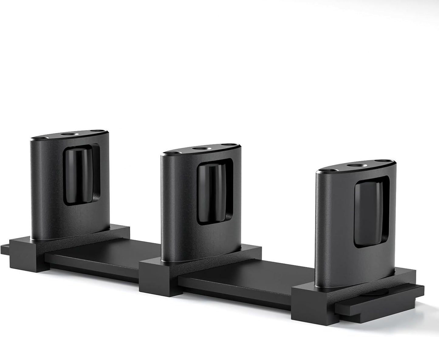 Sliding Closet Door Floor Guide, Bypass Door Floor Guide Adjustable 3-Roller Design Floor Mount Sliding Door Guides, Smoothly and Quietly, Black