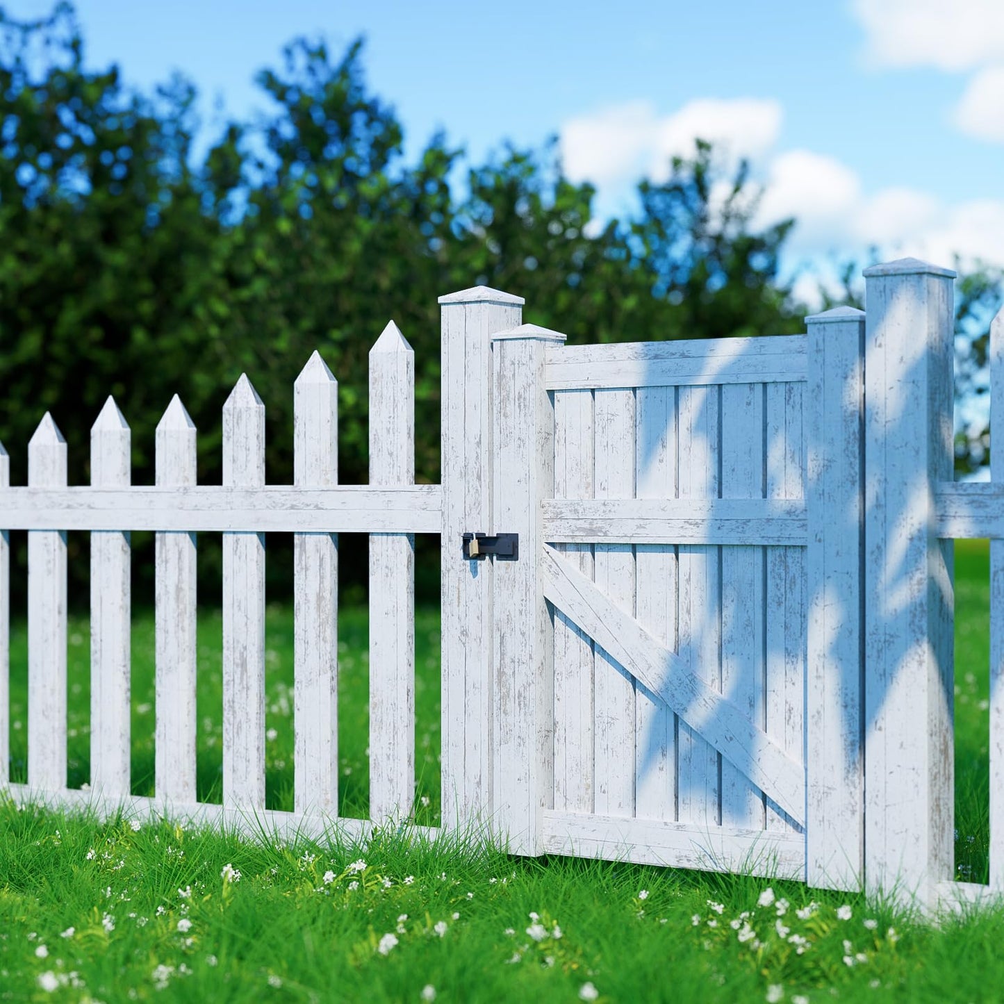 7.5" Flip Gate Latch Lock with Padlock Hole, 3.5mm Heavy Duty Gate Latch for Wooden Fence Gates, Swing Gate, Outdoor Fence Shed Barn Door Latch Lock, Gate Latches Hardware, Matte Black