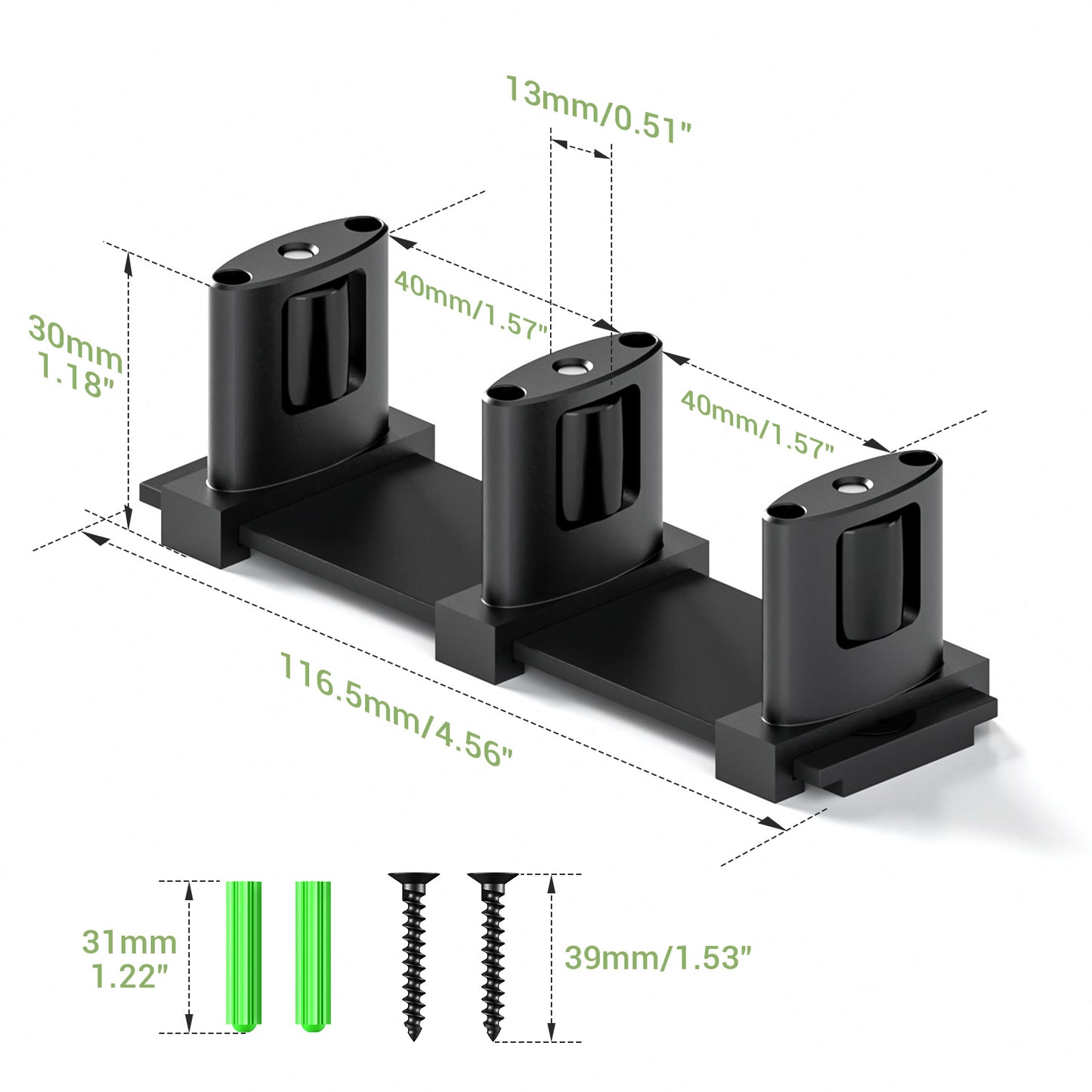 TOIMIOTOIM Sliding Closet Door Floor Guide, Bypass Door Floor Guide Adjustable 3-Roller Design Floor Mount Sliding Door Guides, Smoothly and Quietly, Black