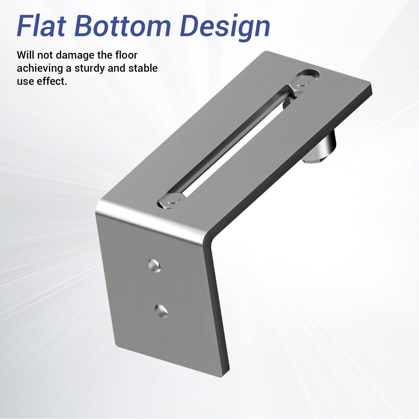 TOIMIOTOIM 2 Pack Barn Door Bottom Floor Guide, Adjustable Roller Wall Mounted Stainless Steel Sliding Door Guides for Door Thick Up to 2 1/8"