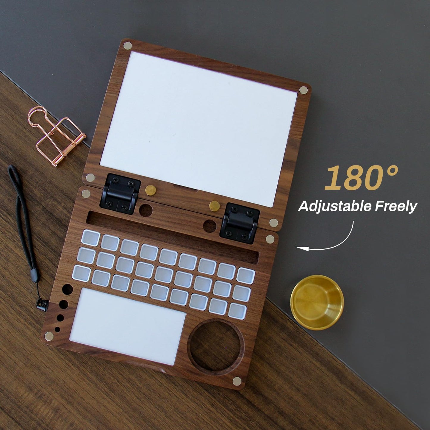 Wooden Watercolor Palette, Gouache Palette Box, Black Walnut, Travel Watercolor Palette, Watercolor Paint Palette, Paint Palette, 27 Grid