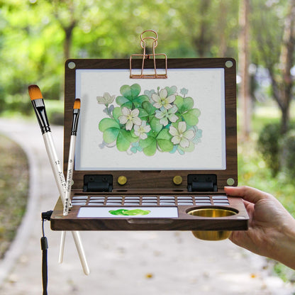 Wooden Watercolor Palette, Gouache Palette Box, Black Walnut, Travel Watercolor Palette, Watercolor Paint Palette, Paint Palette, 27 Grid