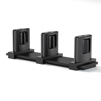 TOIMIOTOIM Sliding Closet Door Floor Guide, Bypass Door Floor Guide Adjustable 3-Roller Design Floor Mount Sliding Door Guides, Smoothly and Quietly, Black