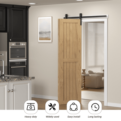 40" Bi-Folding Sliding Barn Door Hardware Kit,3.3FT Heavy Duty Track Roller Kit for Max 18" x 2 Doors,Smoothly and Quietly,Easy to Install,No Door Panel,Black