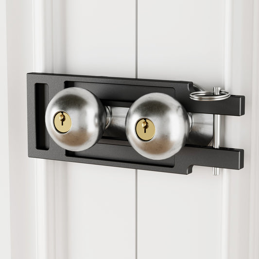 Double Door French Door Locks, Adjustable Childproof French Door Security,Easy Adjustable French Door Locks,Lock Picking,Black
