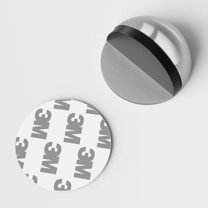 4 Pack Door Stoppers, Stainless Steel, Adhesive Floor Door Stop, No Drill, Non-Magnetic, for Living Room, Bedroom, Bathroom, Office