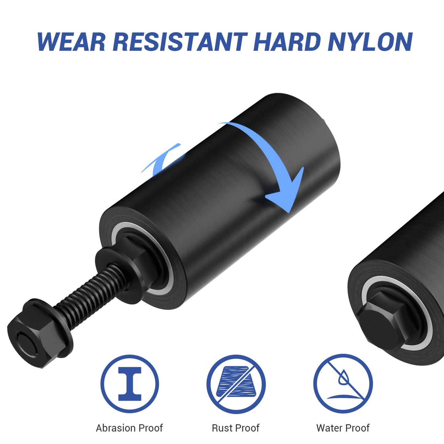 Adjustable Slide Gate Guide Roller,Heavy Duty 4" Thickening Sliding Gate Support Assembly, Iron Gate Guide Wheel Pulley, Adjustable Up to 5.7" for Sliding Rolling Gates