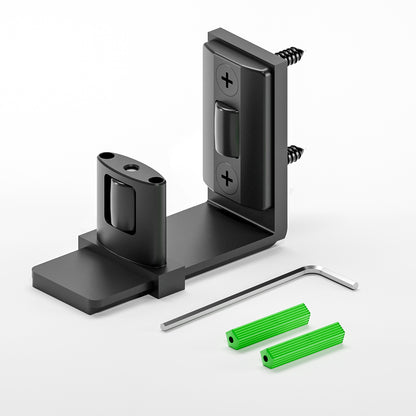 TOIMIOTOIM Upgraded Sliding Barn Door Bottom Floor Guide with Adjustable Roller, Wall Mount Floor Guide, Smoothly and Quietly, Easy to Install, Fits up to 2" Thickness Door, Black, 1Pack